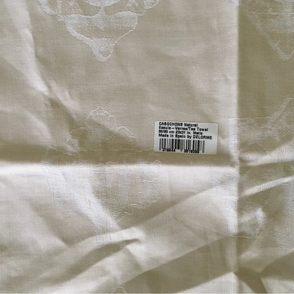 Yves Delorme linen tea towel NWT